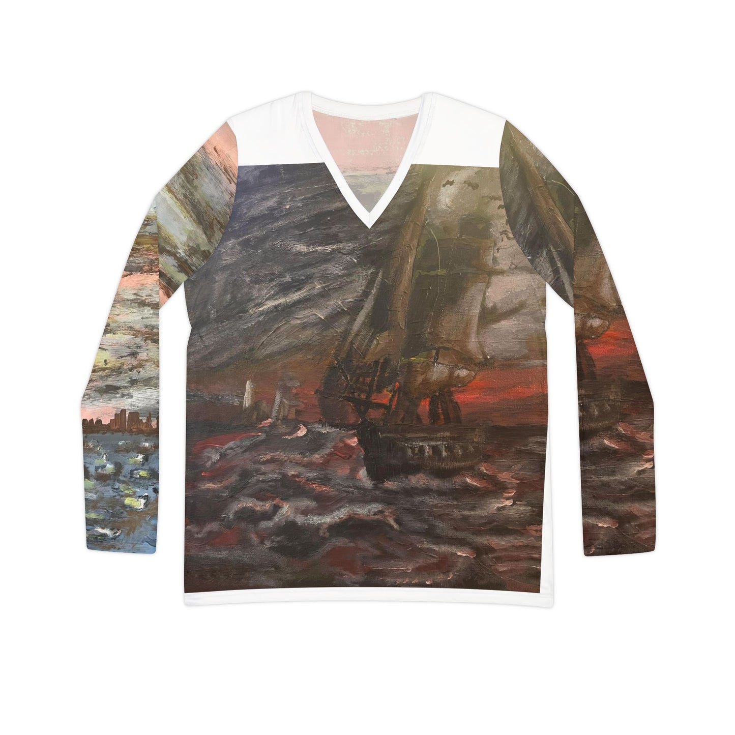 Women's Long Sleeve V-Neck | Blood & Oil